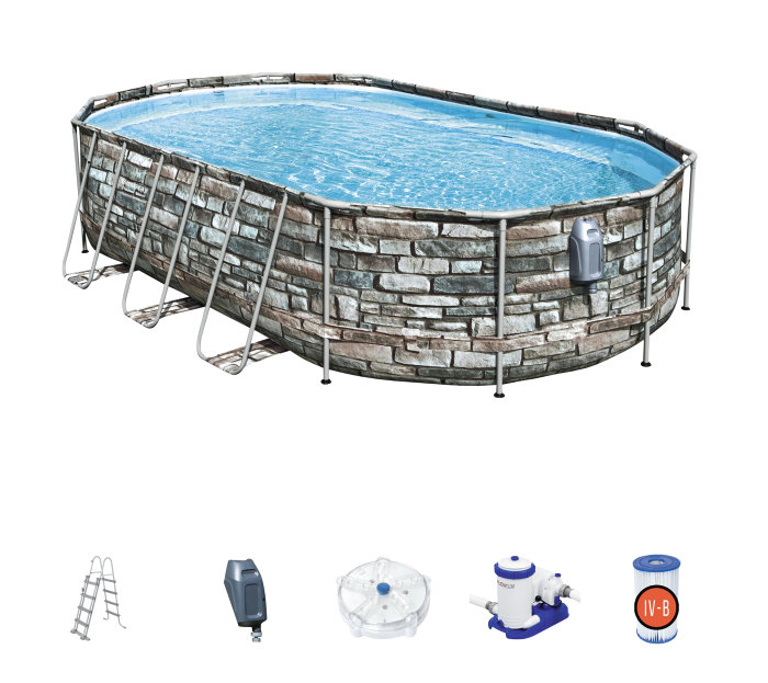 Bestway Power Steel™ pool oval 20.241 liter 